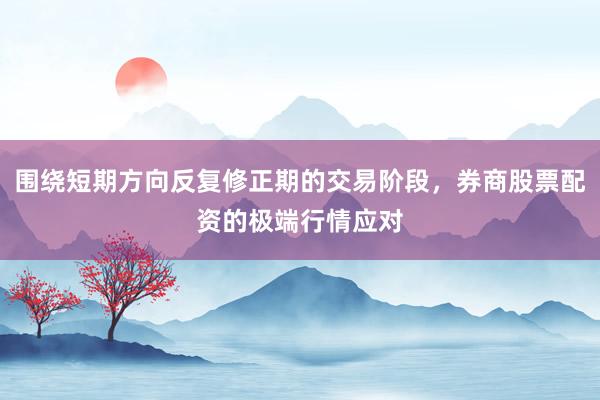 围绕短期方向反复修正期的交易阶段，券商股票配资的极端行情应对