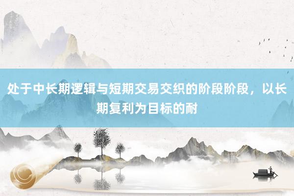处于中长期逻辑与短期交易交织的阶段阶段，以长期复利为目标的耐