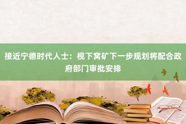 接近宁德时代人士：枧下窝矿下一步规划将配合政府部门审批安排