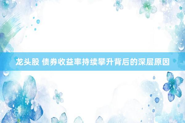 龙头股 债券收益率持续攀升背后的深层原因