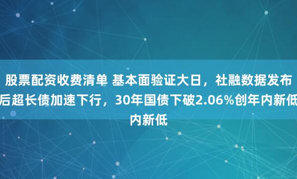 股票配资收费清单 基本面验证大日，社融数据发布后超长债加速下行，30年国债下破2.06%创年内新低